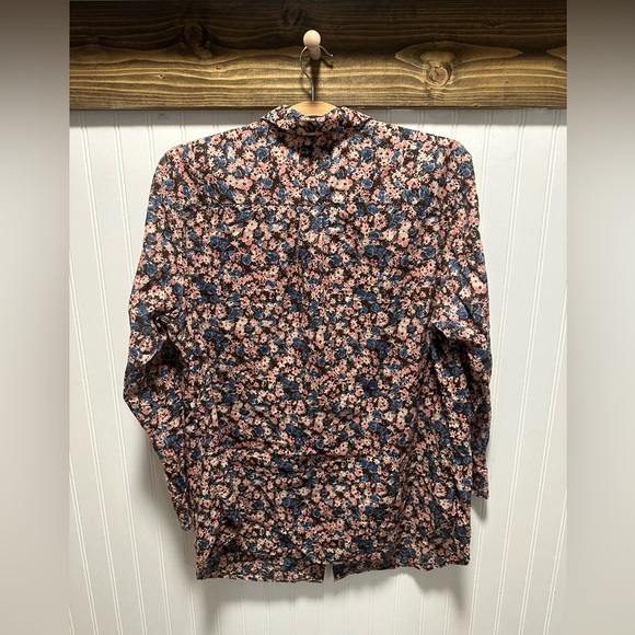 Ralph Lauren Pink and Blue Floral Cotton Shirt Sz XL - Picture 3 of 8